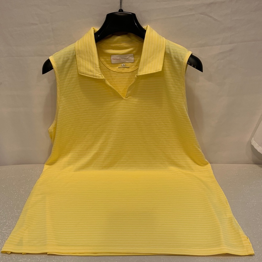 Tournament collection, yellow striped activewear, size XL